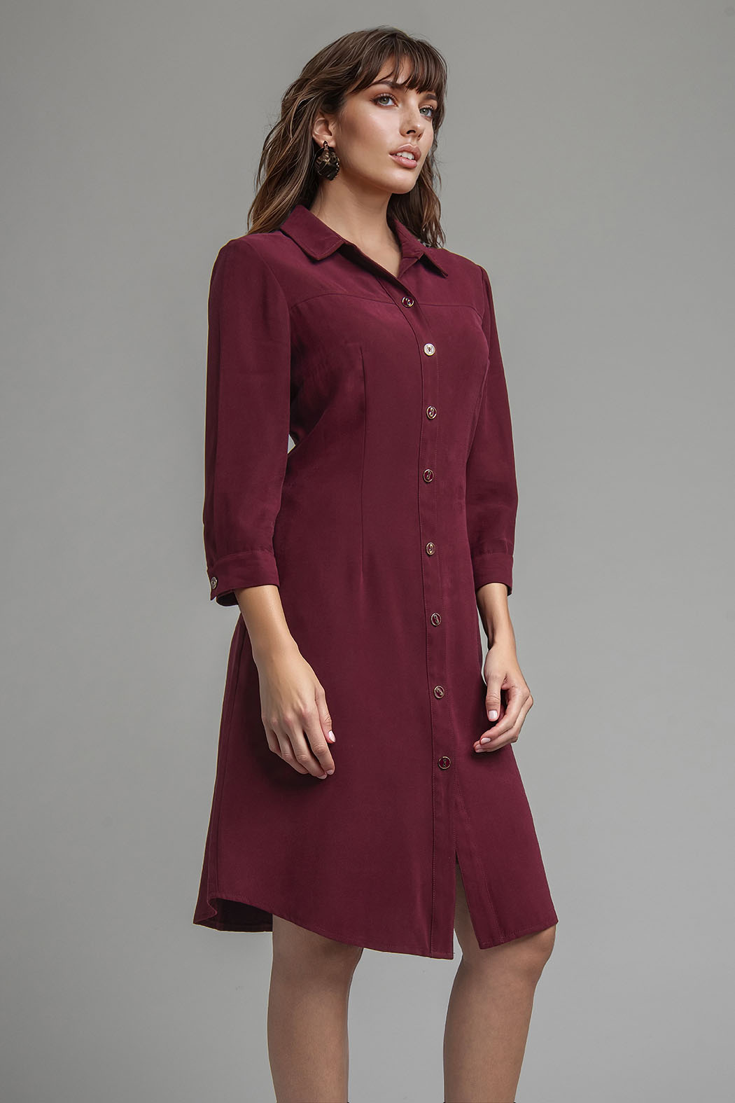 Vestido Camisero Manga 3/4