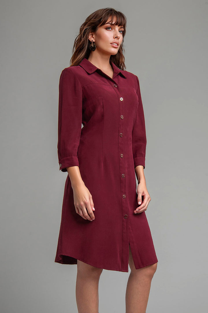 Vestido Camisero Manga 3/4