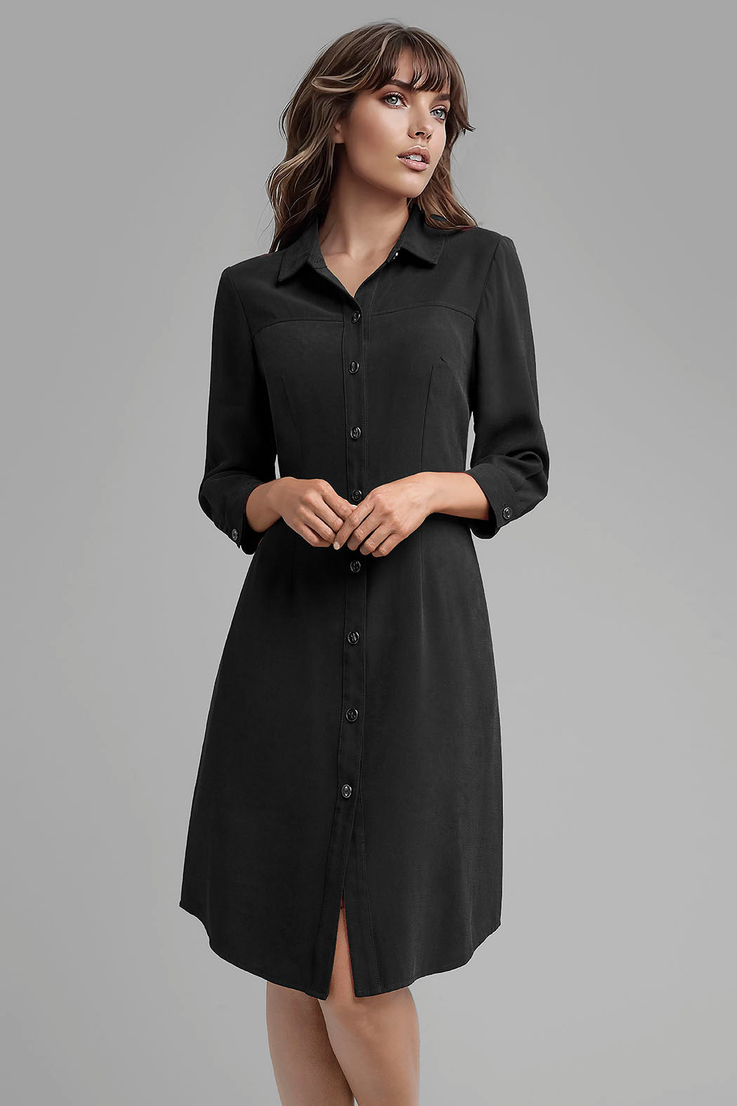 Vestido Camisero Manga 3/4