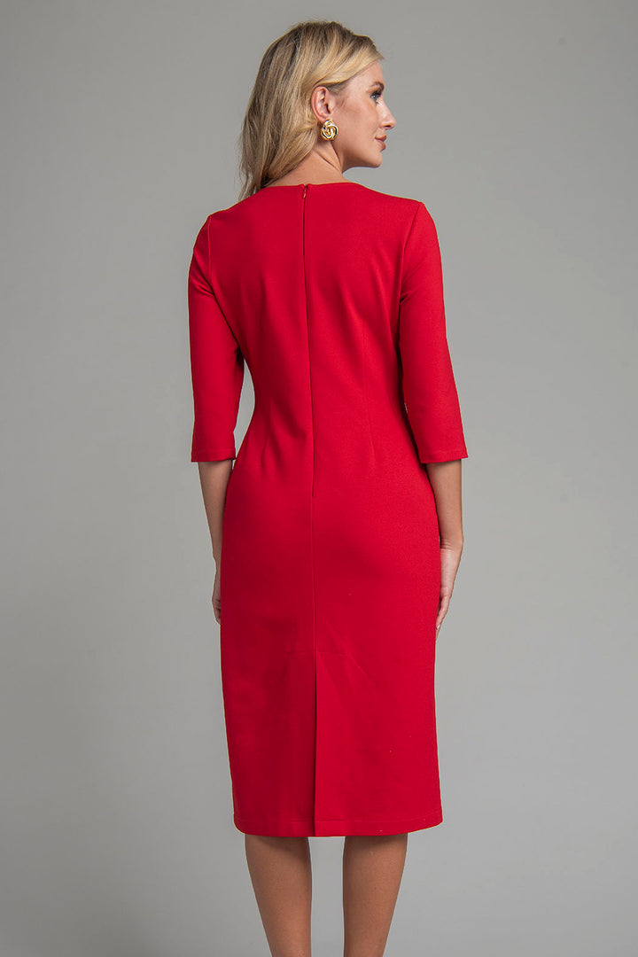 Vestido Liso Con Cinturon