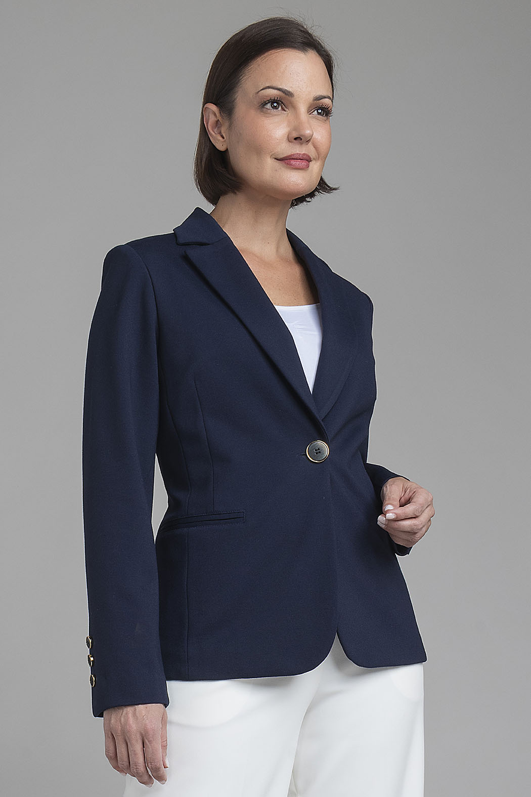 Saco Corto Con Solapa