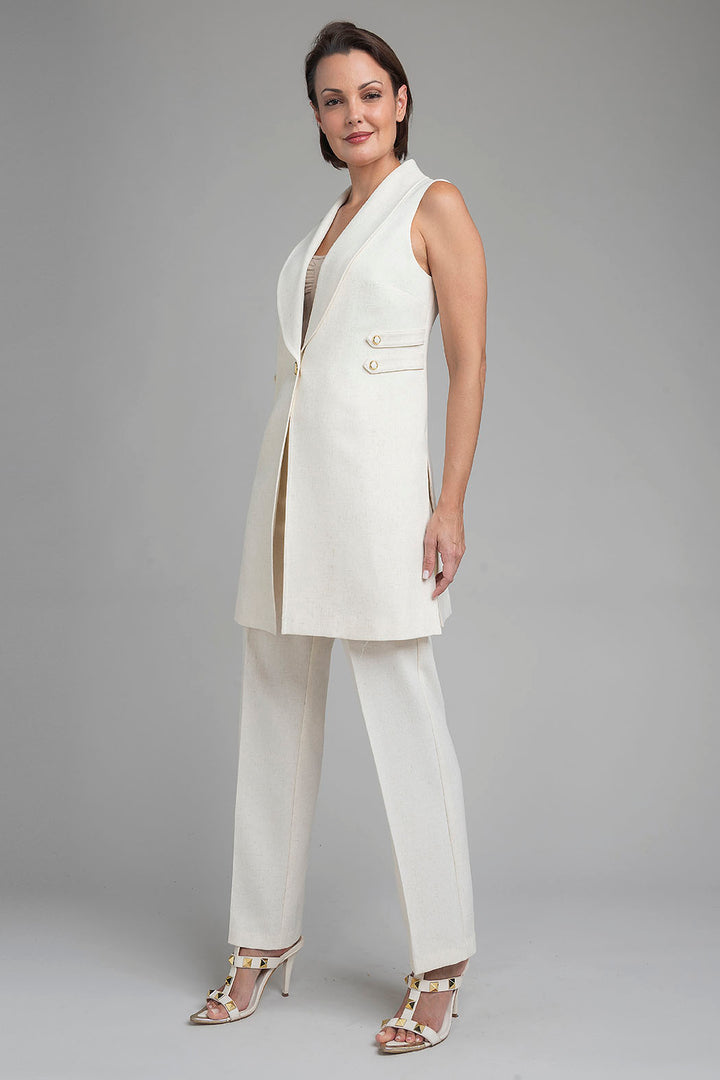 Conjunto De Pantalon Con Chaleco Largo