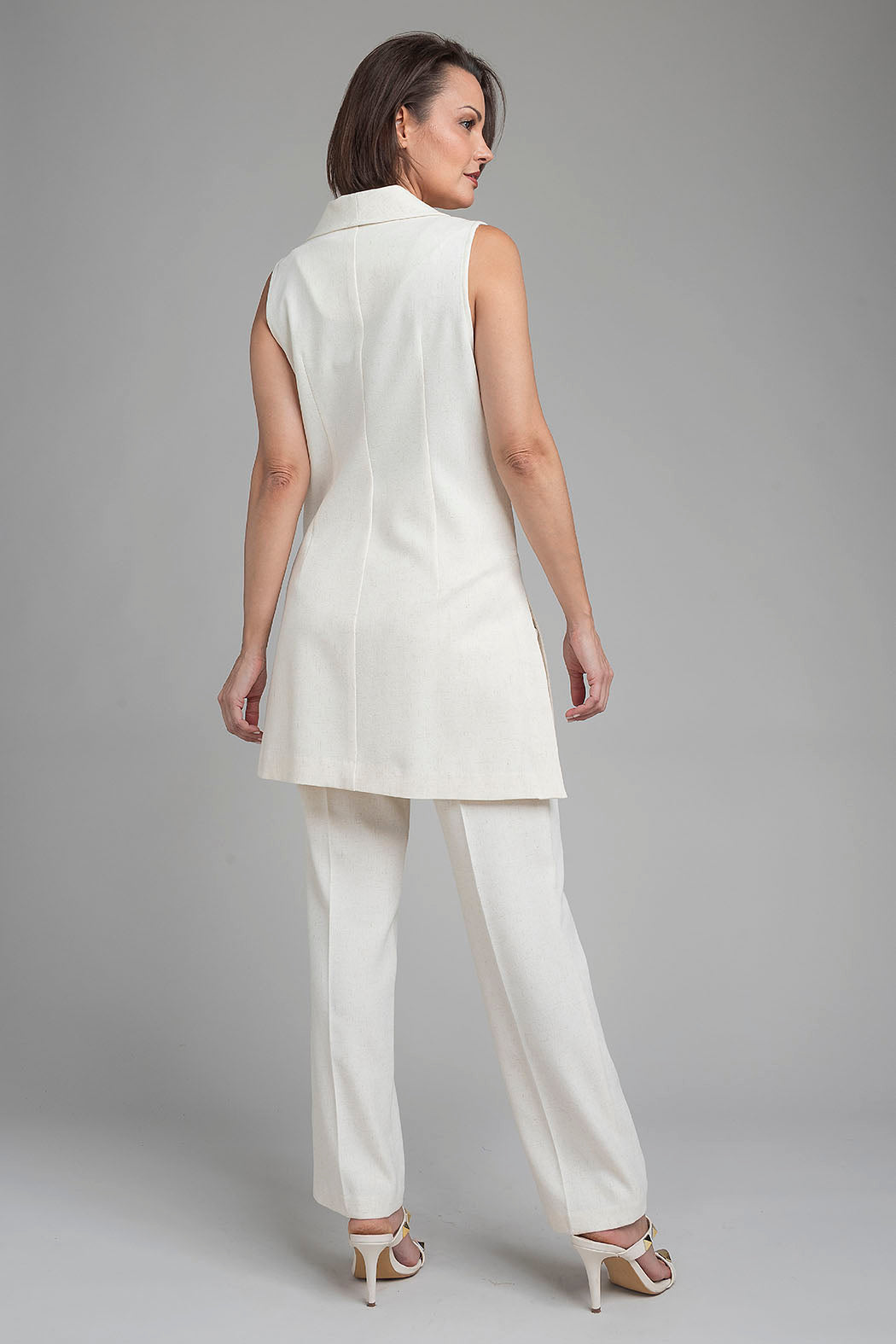 Conjunto De Pantalon Con Chaleco Largo