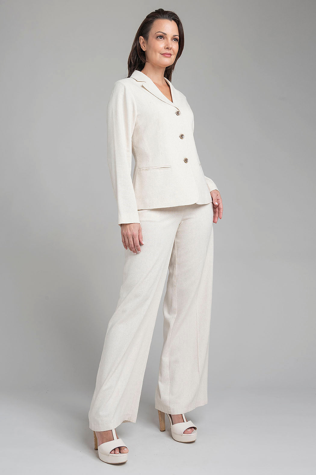 Conjunto De Pantalon Con Saco Liso