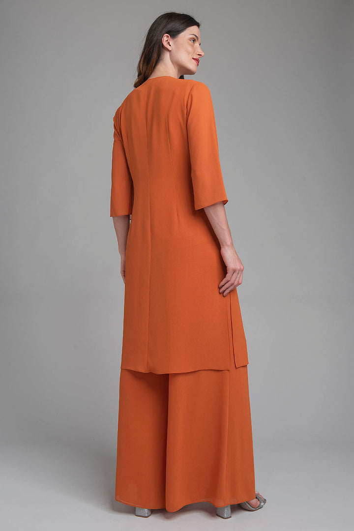 Conjunto De Pantalon Con Top Y Ensamble Largo