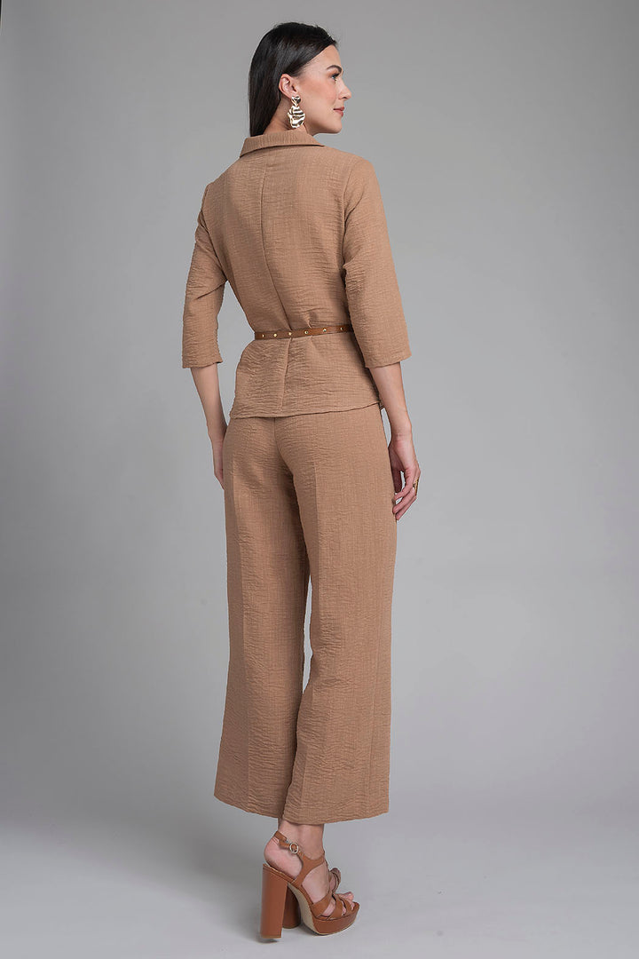 Conjunto De Pantalon Con Blusa Camisera