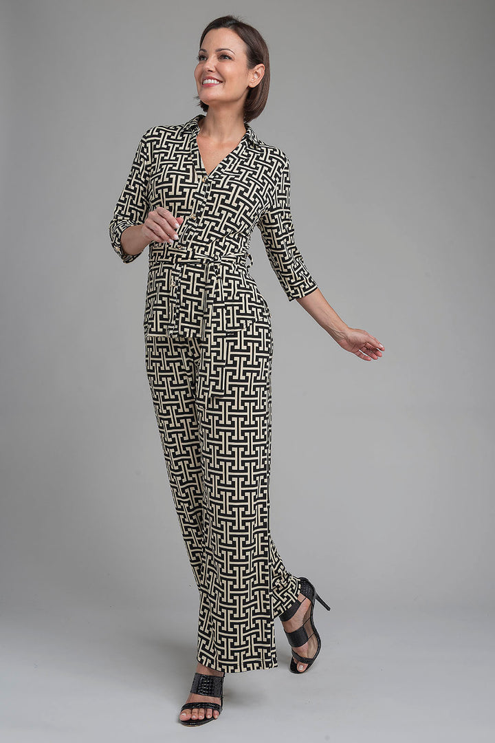 Conjunto De Pantalon Con Blusa Estampada