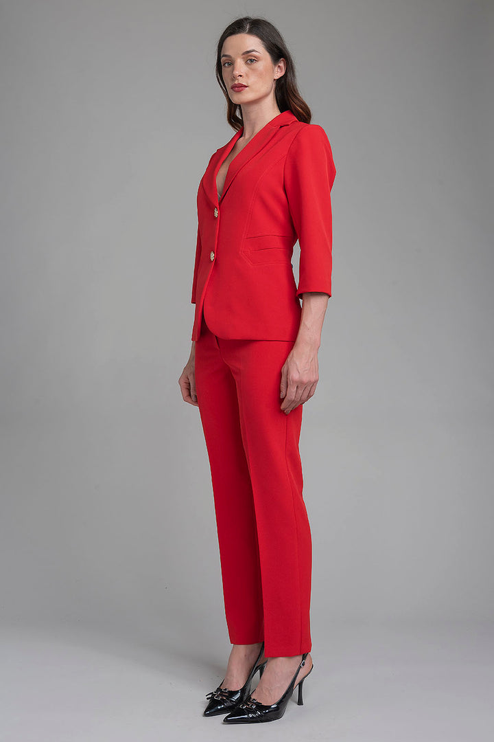 Conjunto De Pantalon Con Saco Corto