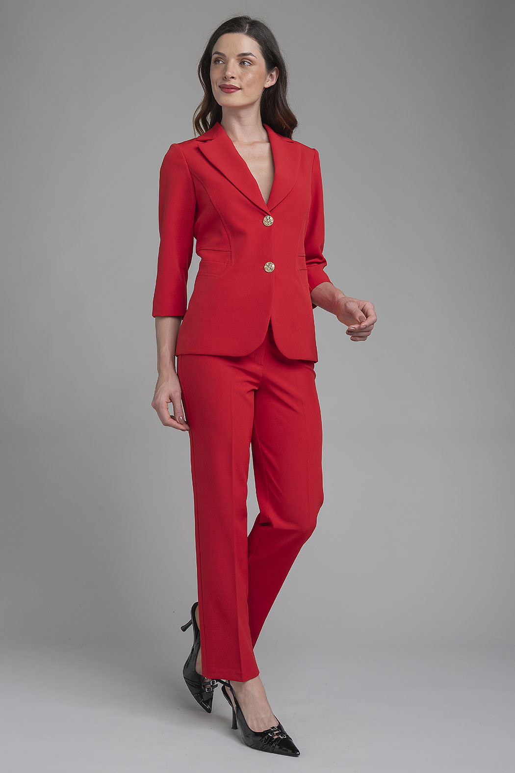 Conjunto De Pantalon Con Saco Corto