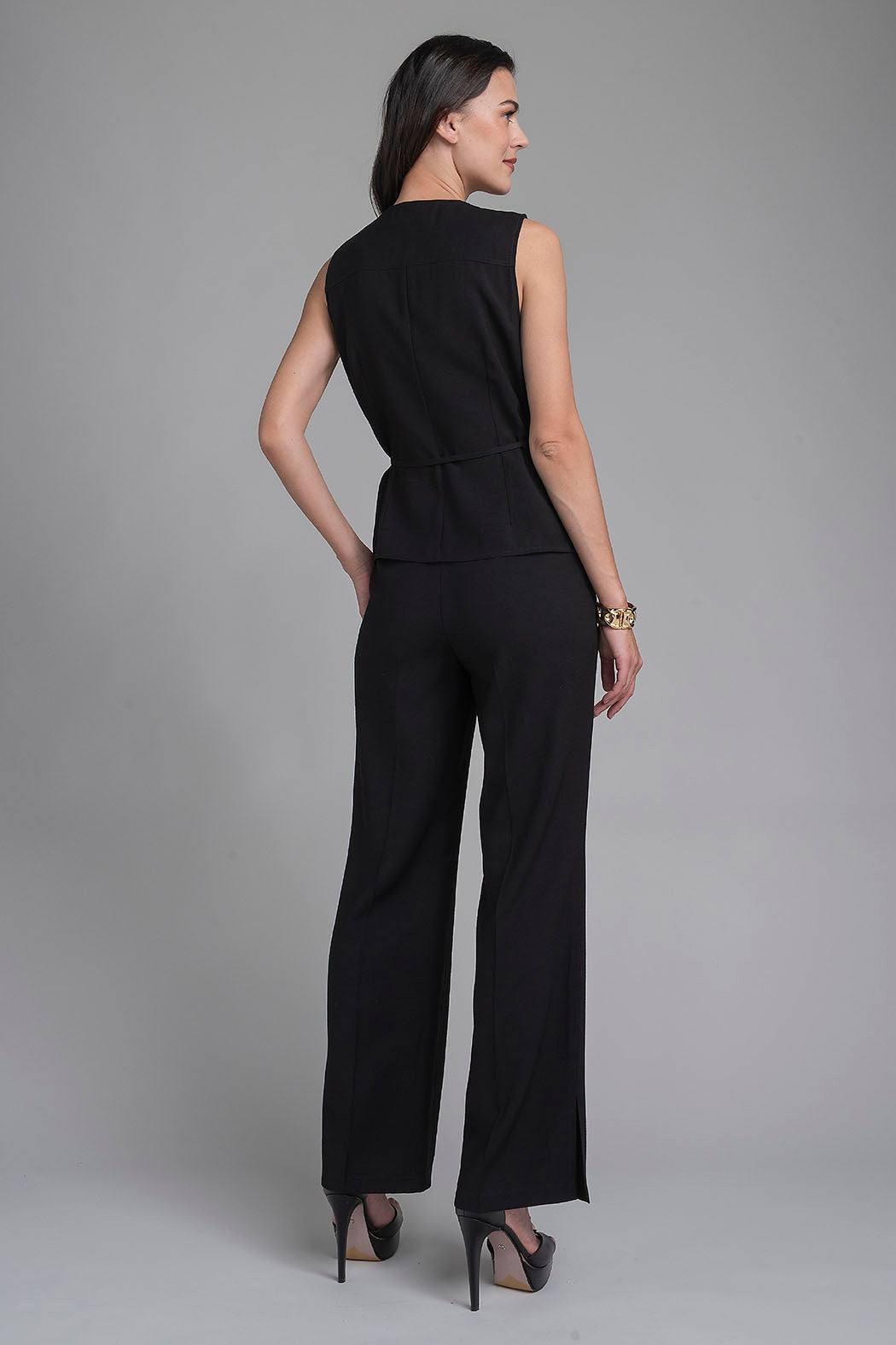 Conjunto De Pantalon Con Blusa Sin Mangas