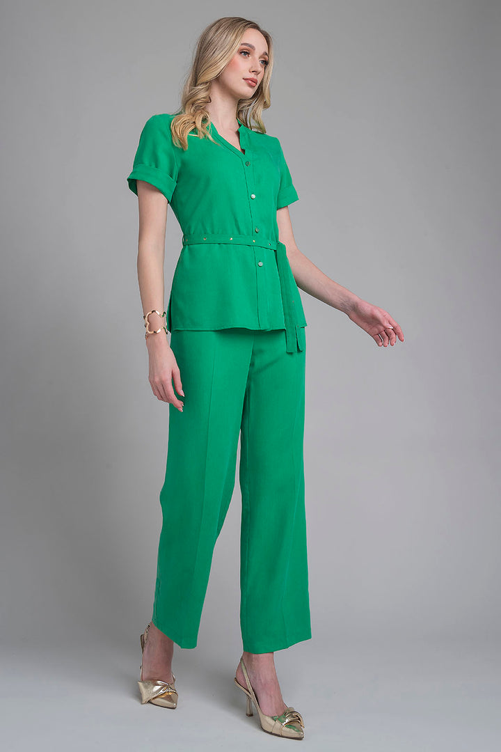 Conjunto De Pantalon Con Bluson Camisero