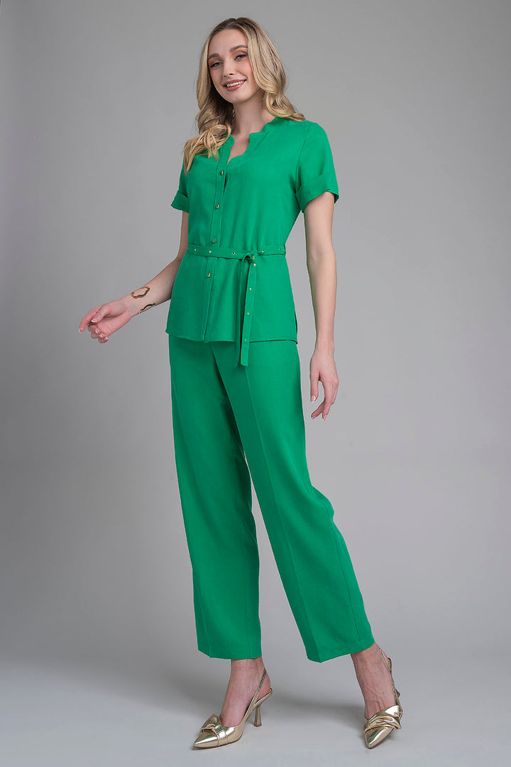 Conjunto De Pantalon Con Bluson Camisero