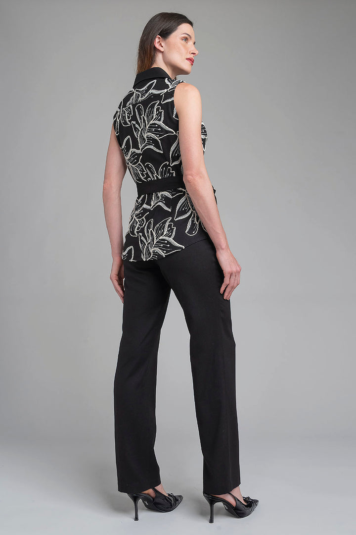 Conjunto De Pantalon Con Blusa Sin Mangas