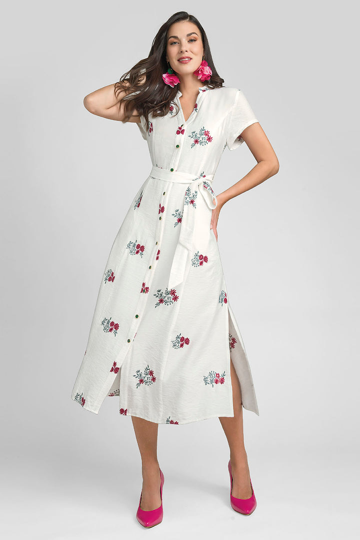 Maxi Vestido Con Estampado De Flores