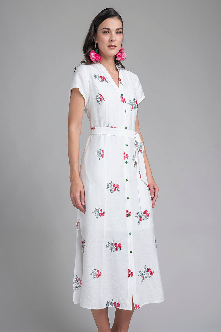 Maxi Vestido Con Estampado De Flores