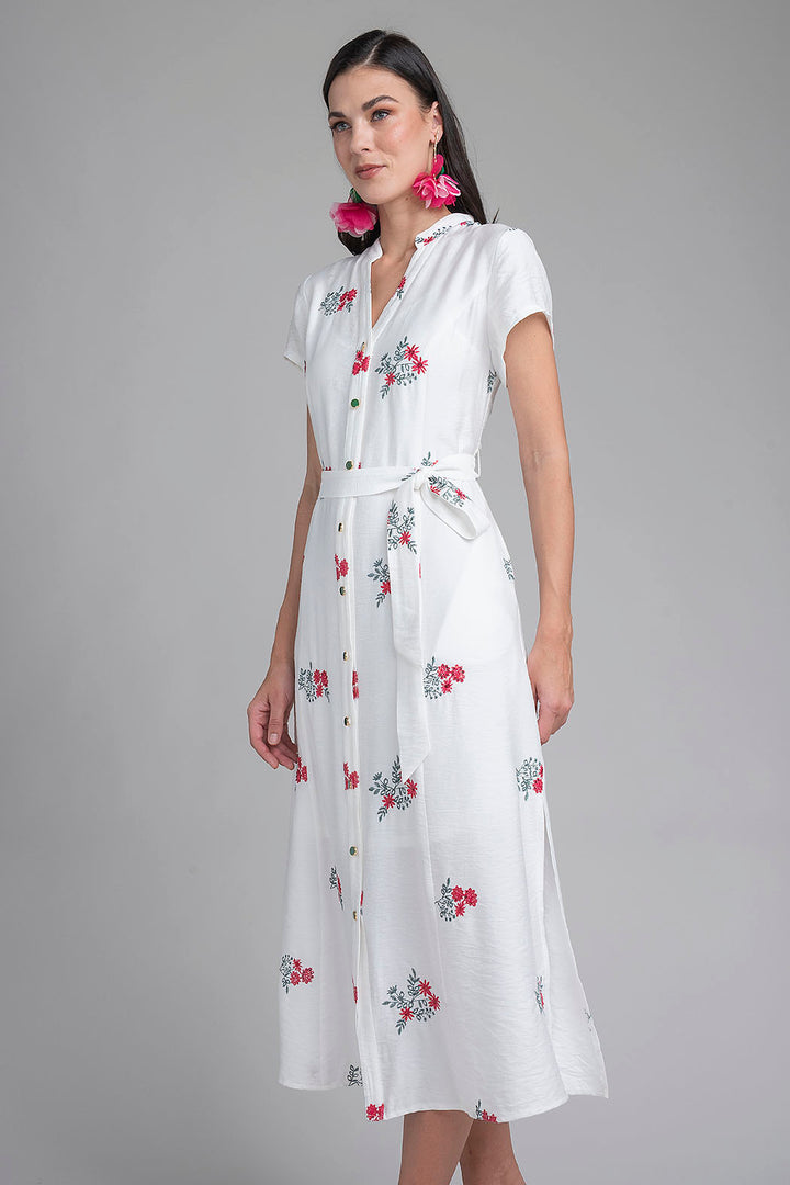 Maxi Vestido Con Estampado De Flores