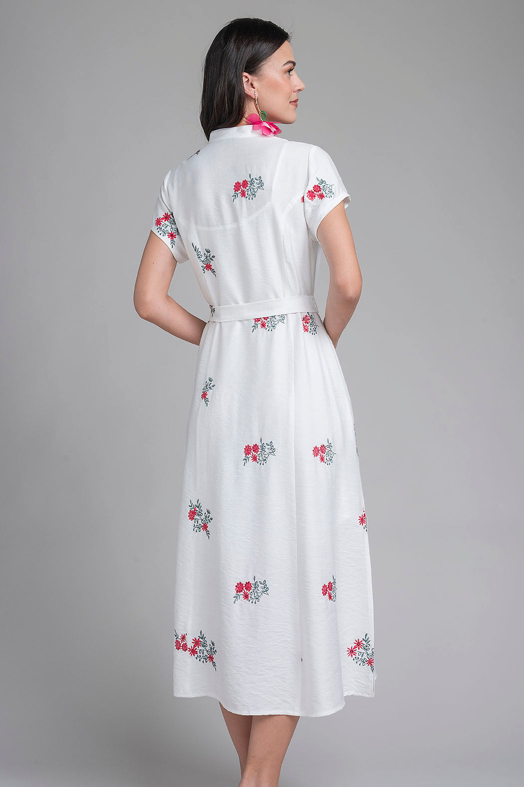 Maxi Vestido Con Estampado De Flores
