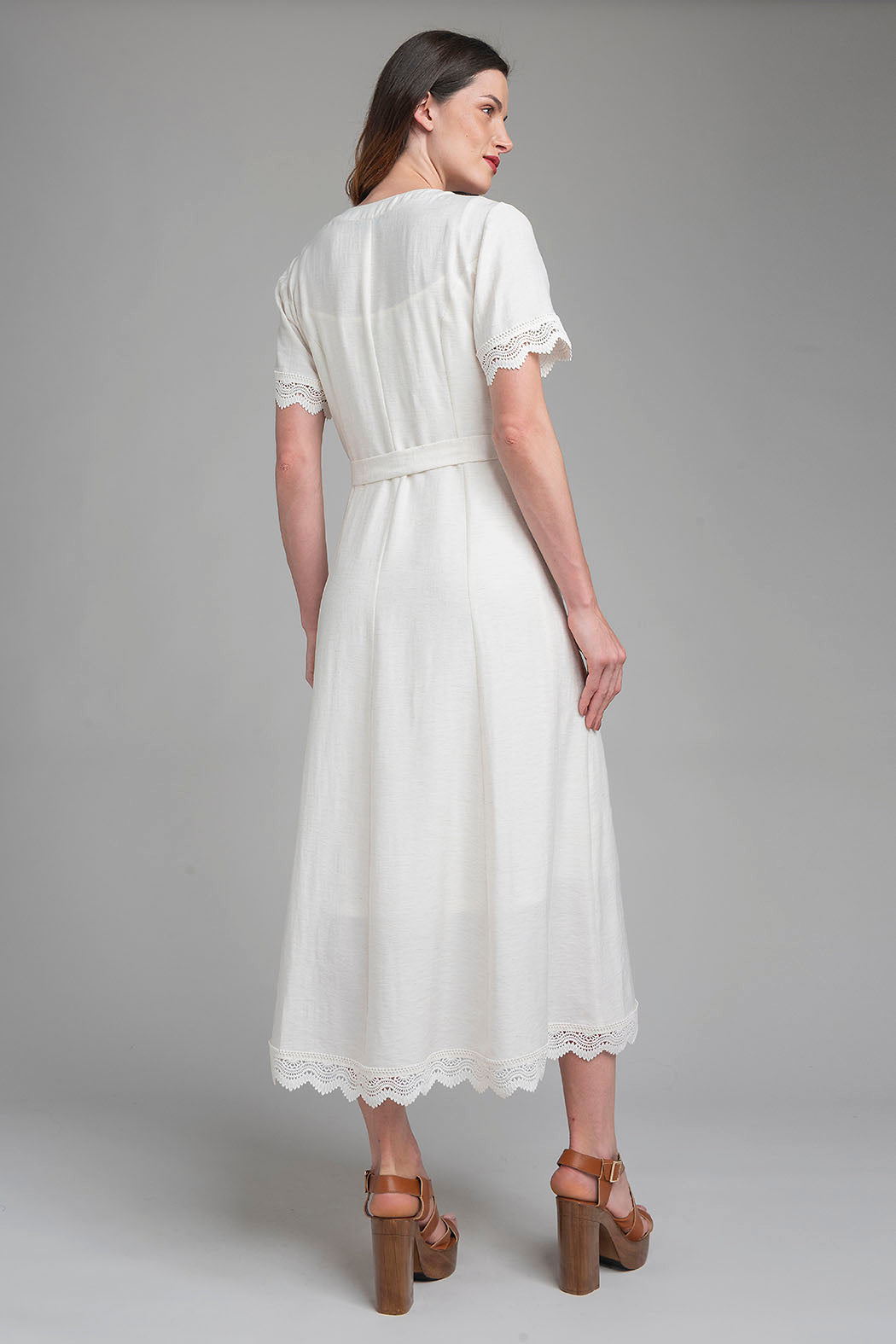 Maxi Vestido Con Botones Al Frente