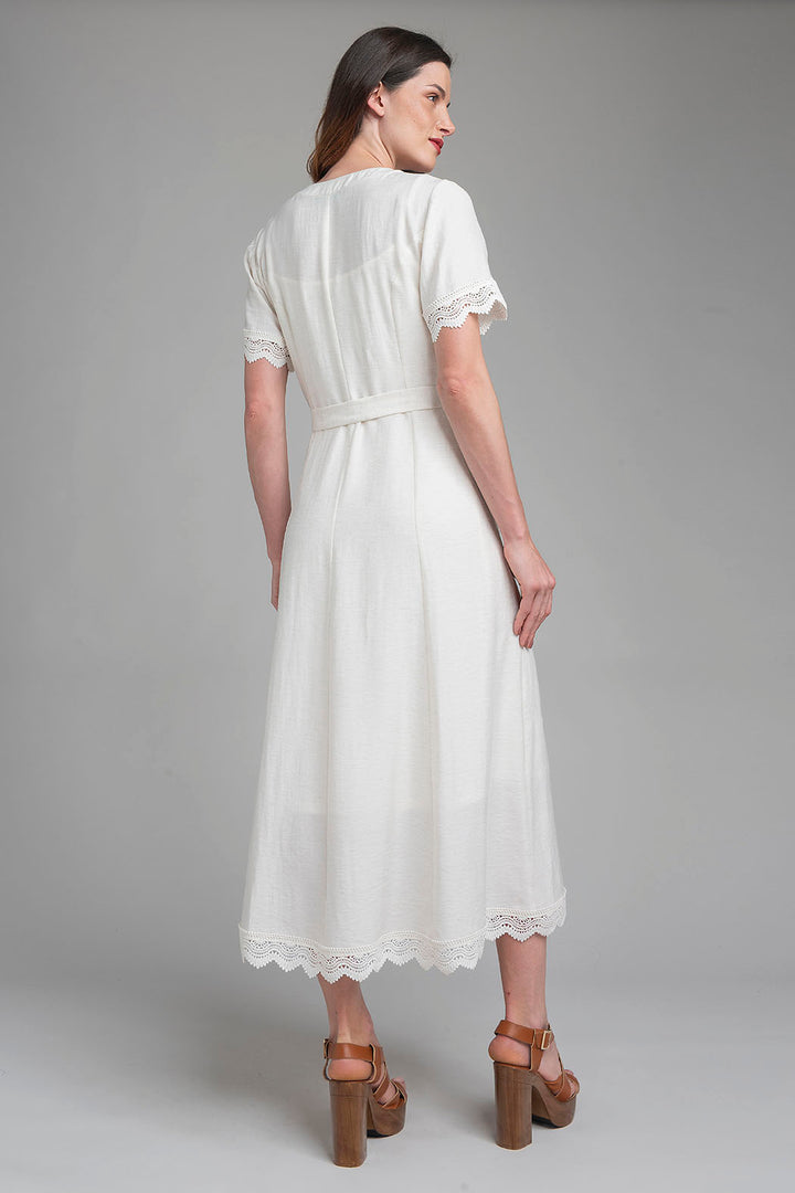 Maxi Vestido Con Botones Al Frente