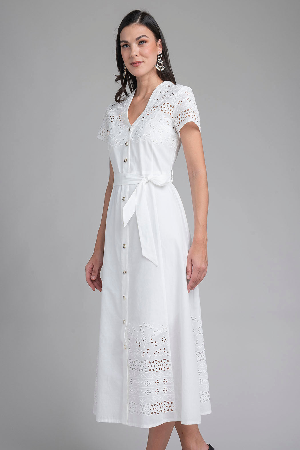 Maxi Vestido Con Bordado En Hombros