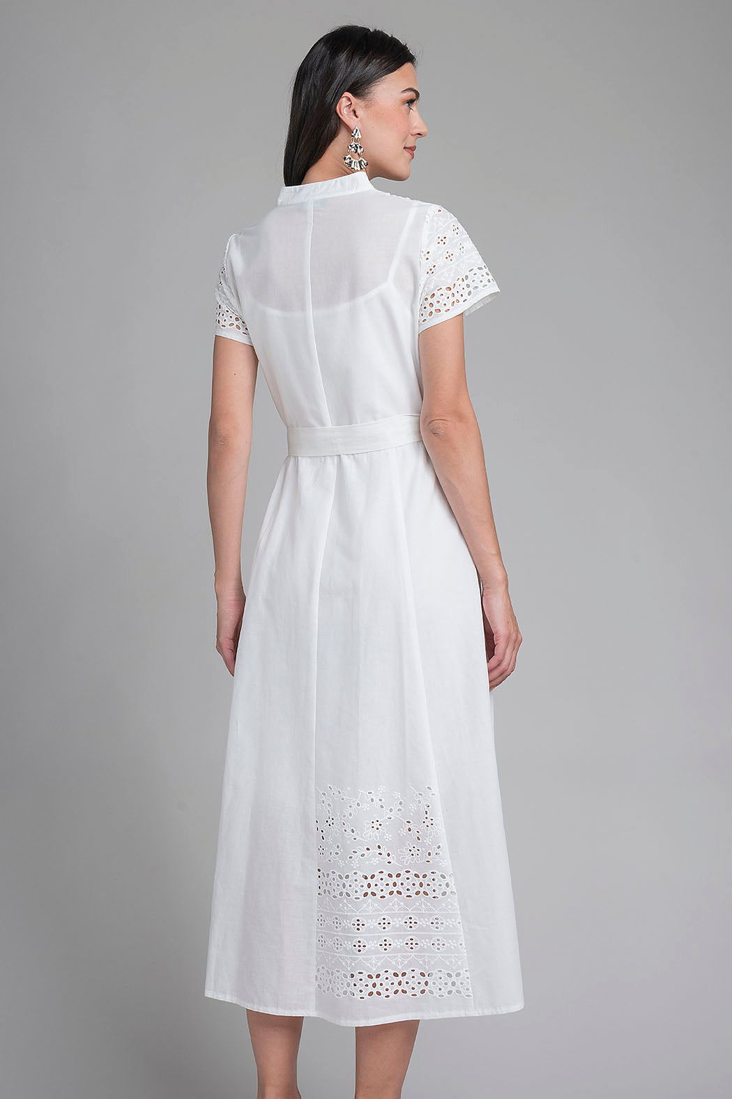 Maxi Vestido Con Bordado En Hombros