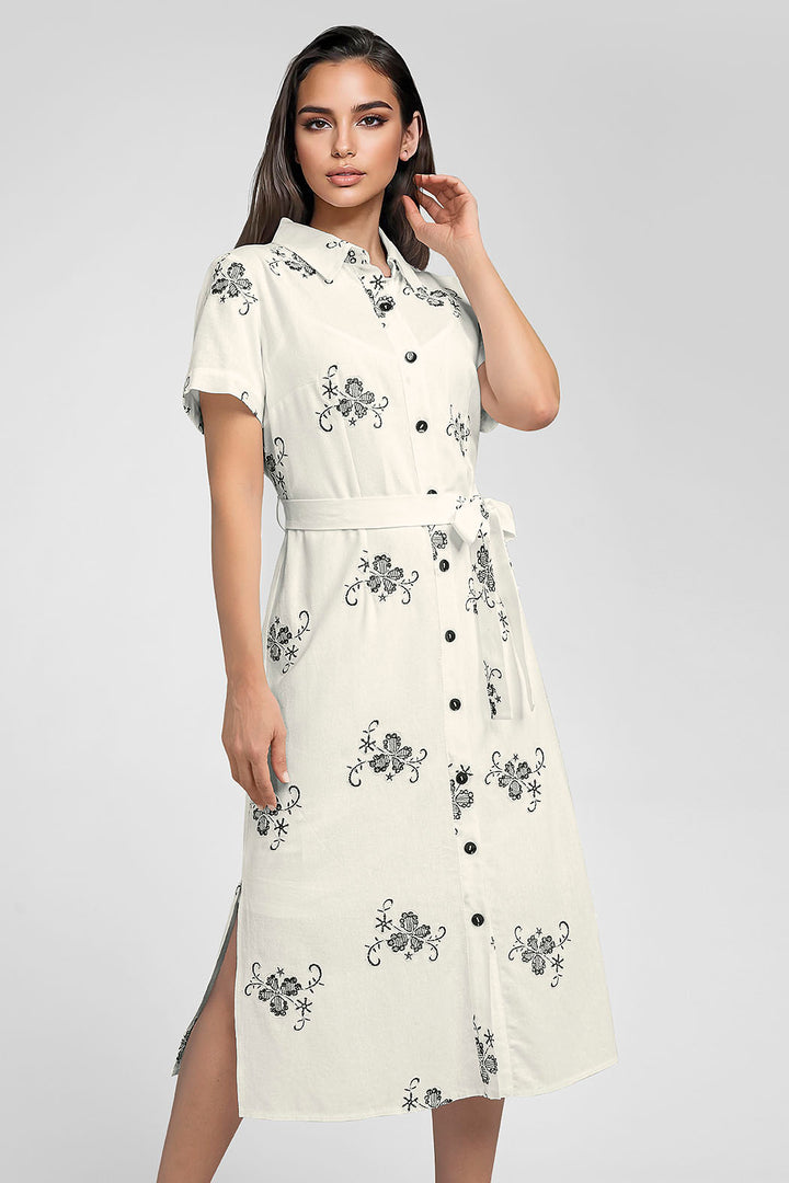 Vestido Largo Con Estampado De Flores