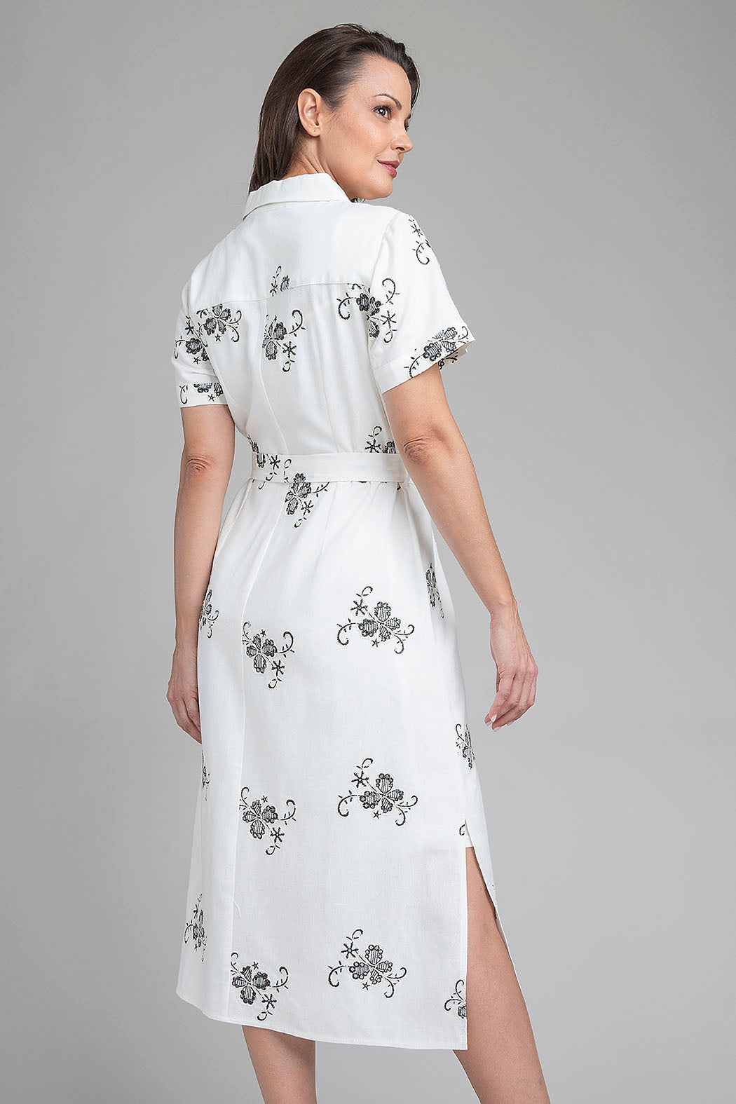 Vestido Largo Con Estampado De Flores