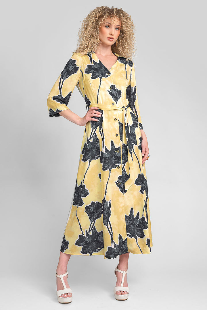 Maxi Vestido Con Estampado De Flores