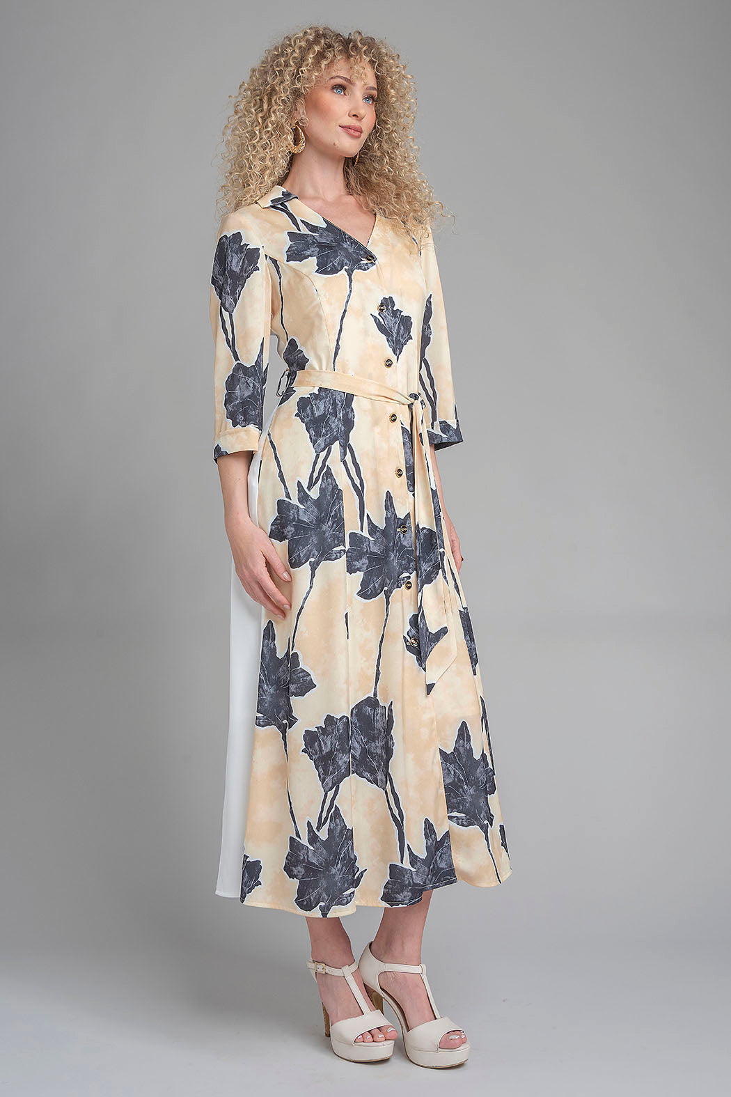 Maxi Vestido Con Estampado De Flores