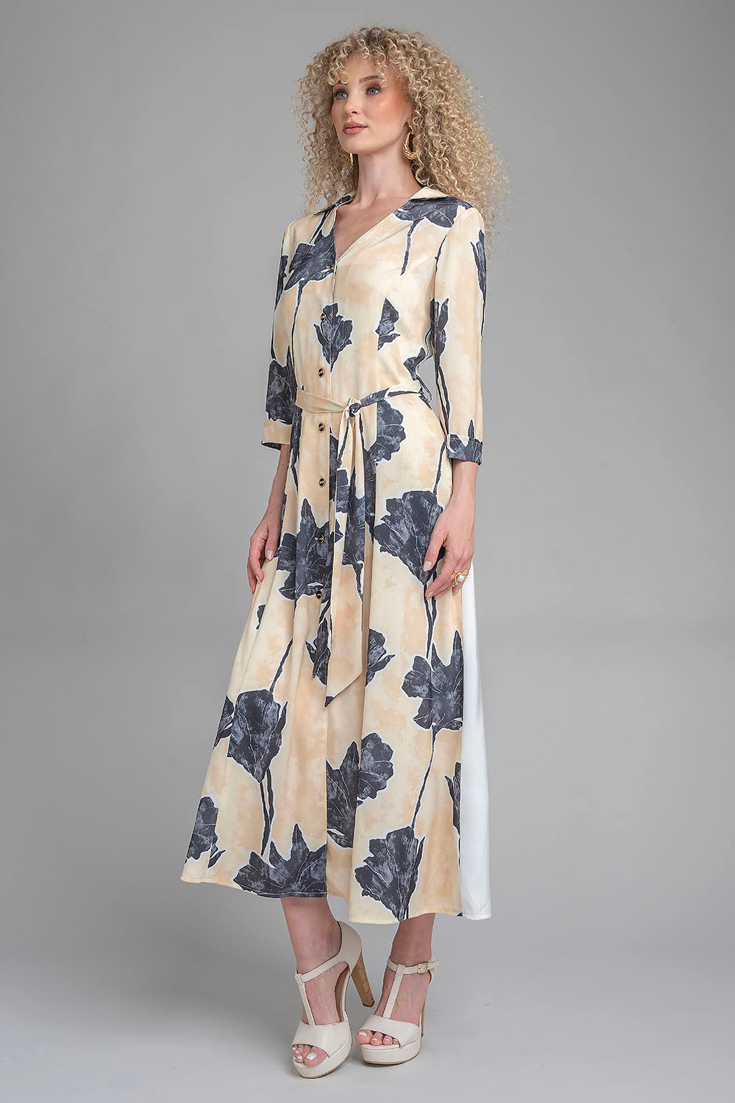 Maxi Vestido Con Estampado De Flores