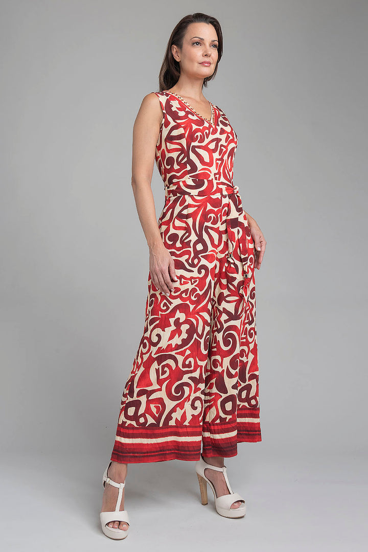 Jumpsuit Sin Mangas Con Estampado