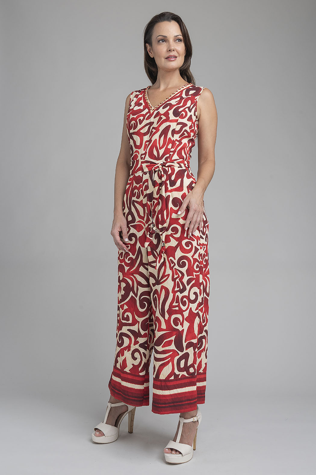 Jumpsuit Sin Mangas Con Estampado