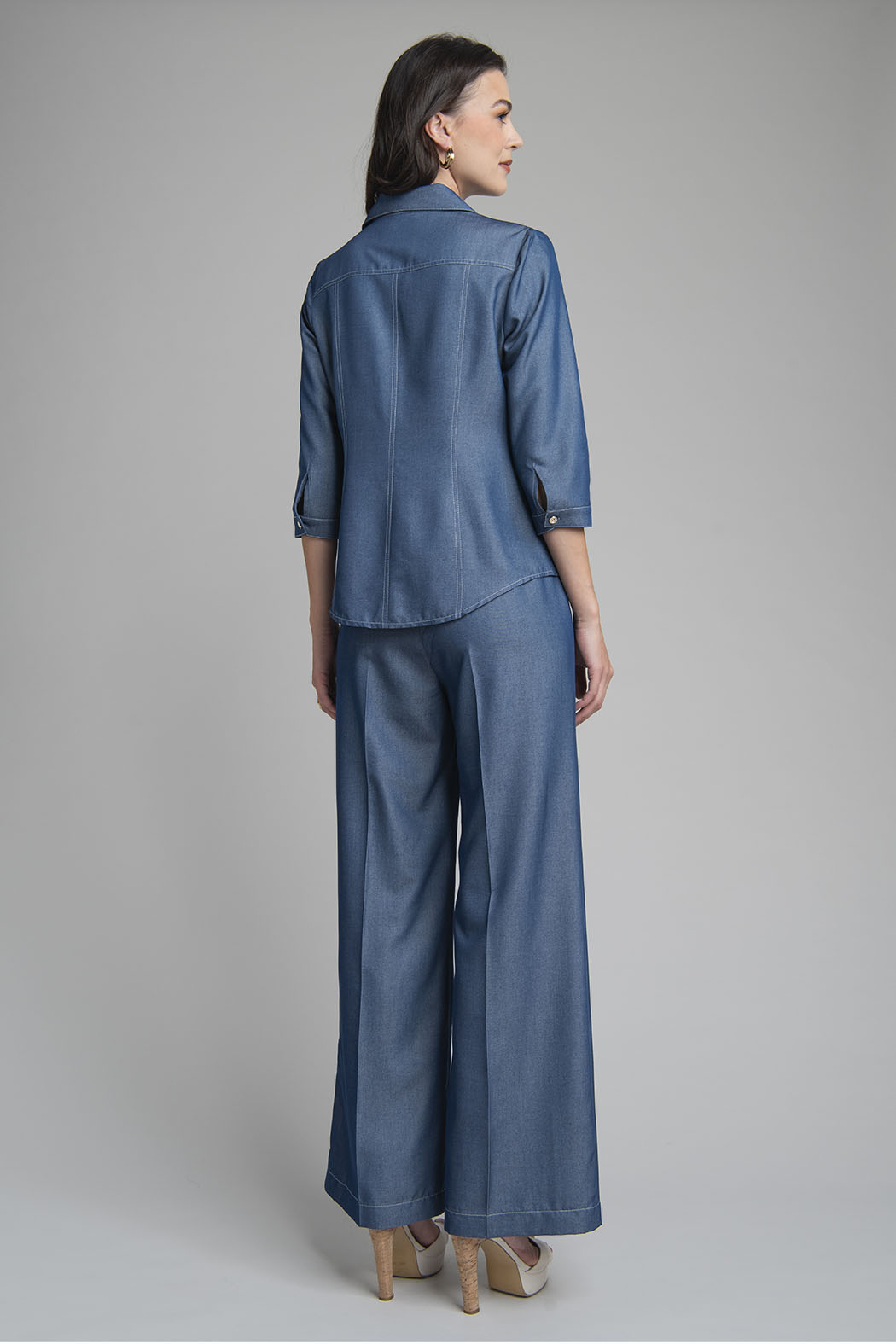 Conjunto Liso De Pantalon Con Blusa