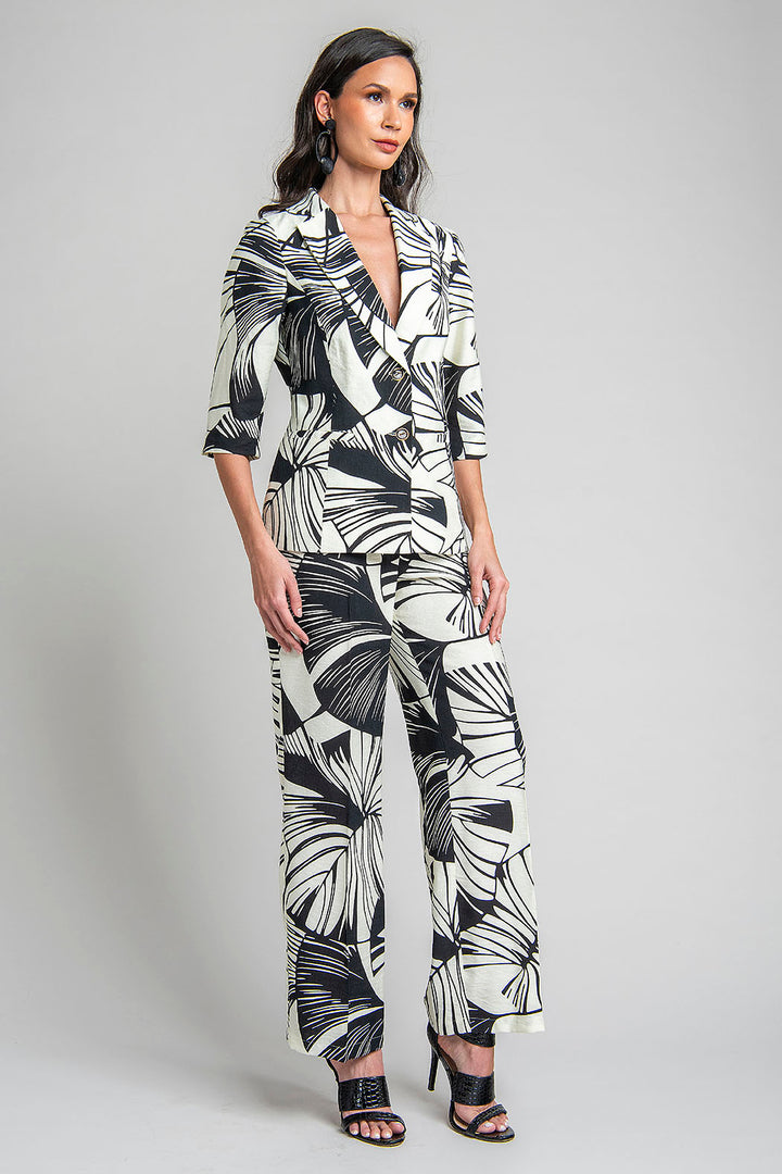 Conjunto De Pantalon Con Saco Estampado