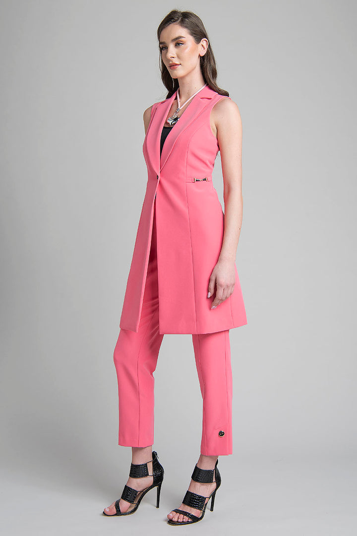 Conjunto De Pantalon Con Chaleco Largo