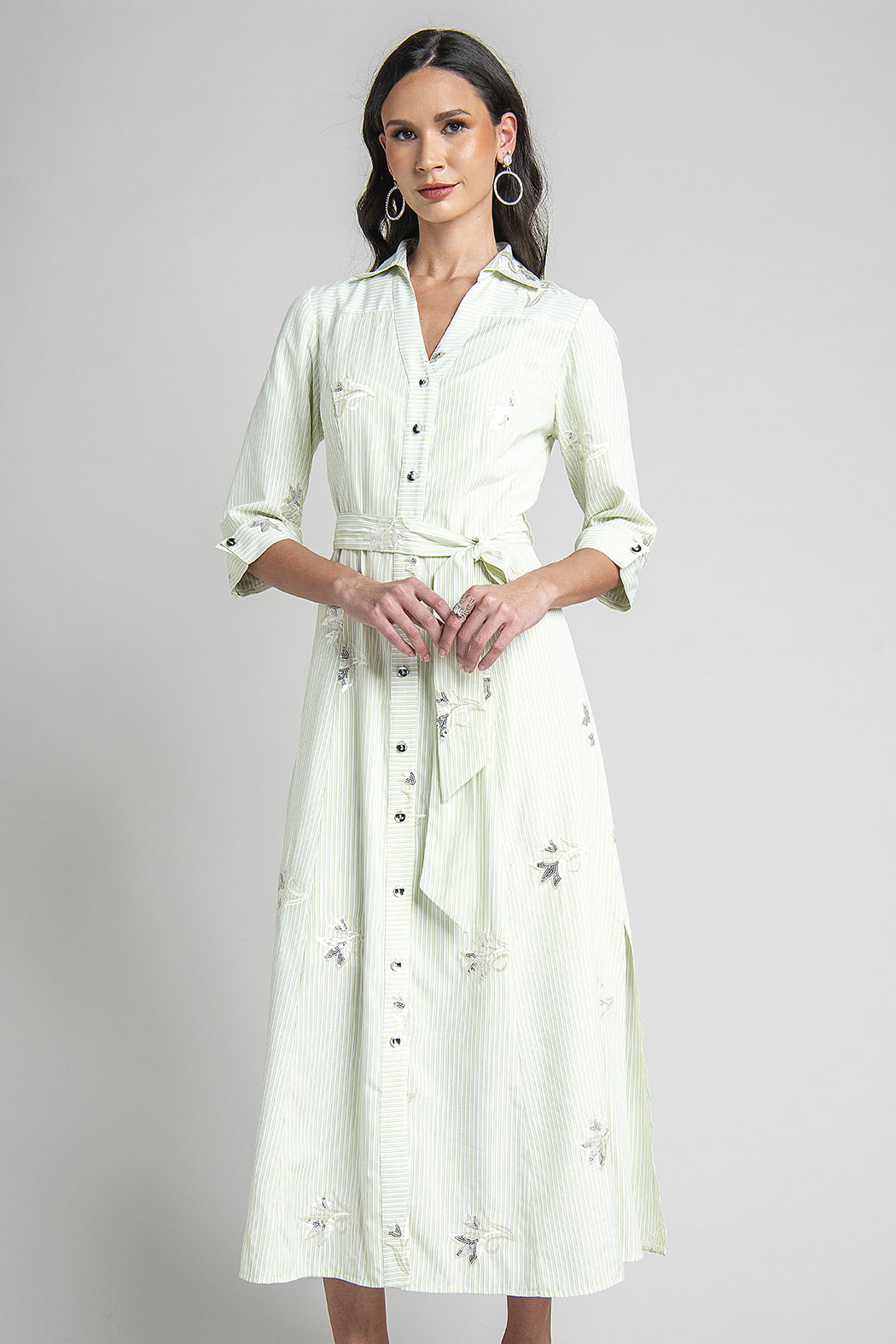 Maxi Vestido Estampado De Flores Con Lentejuelas