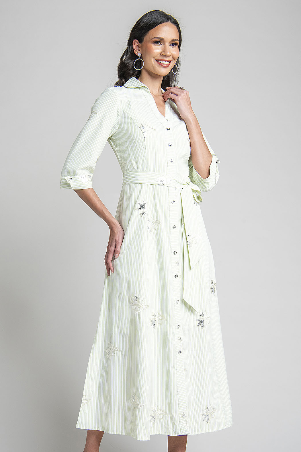 Maxi Vestido Estampado De Flores Con Lentejuelas