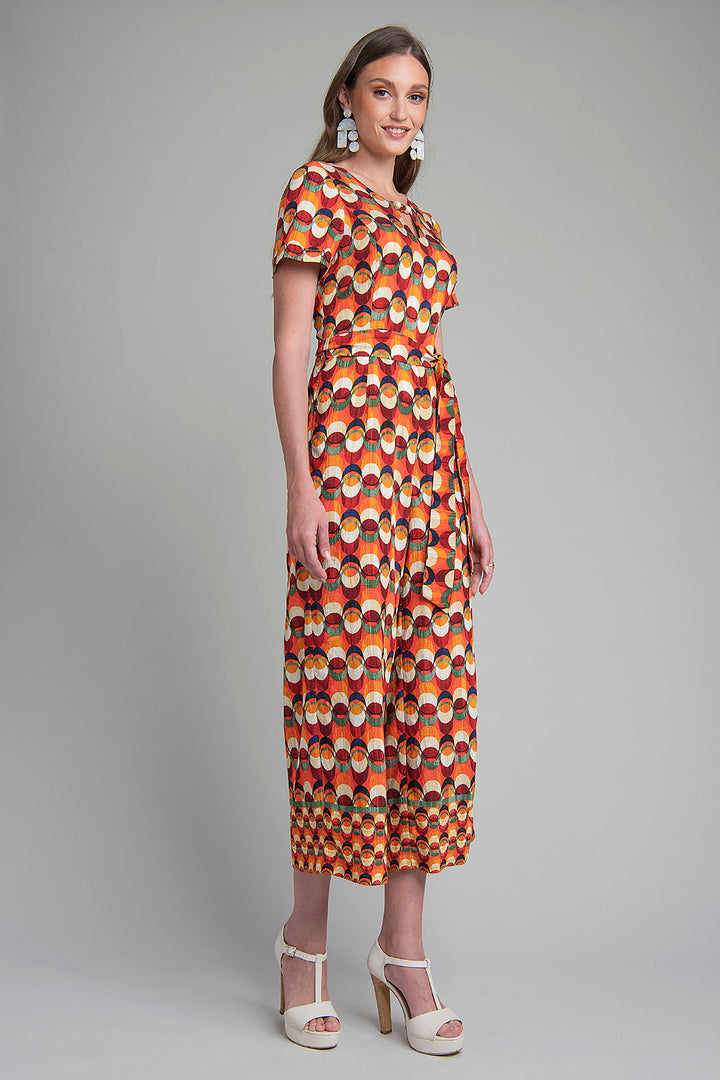 Jumpsuit De Pierna Ancha Con Estampado Geométrico