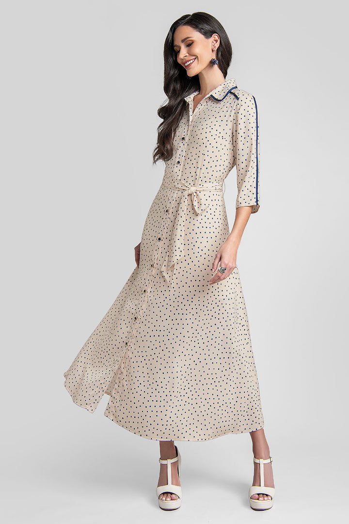 Vestido Camisero De Lunares