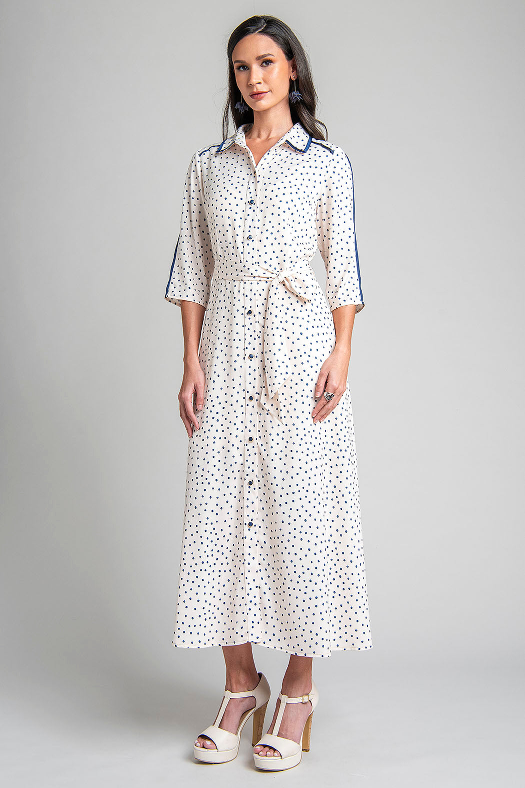 Vestido Camisero De Lunares