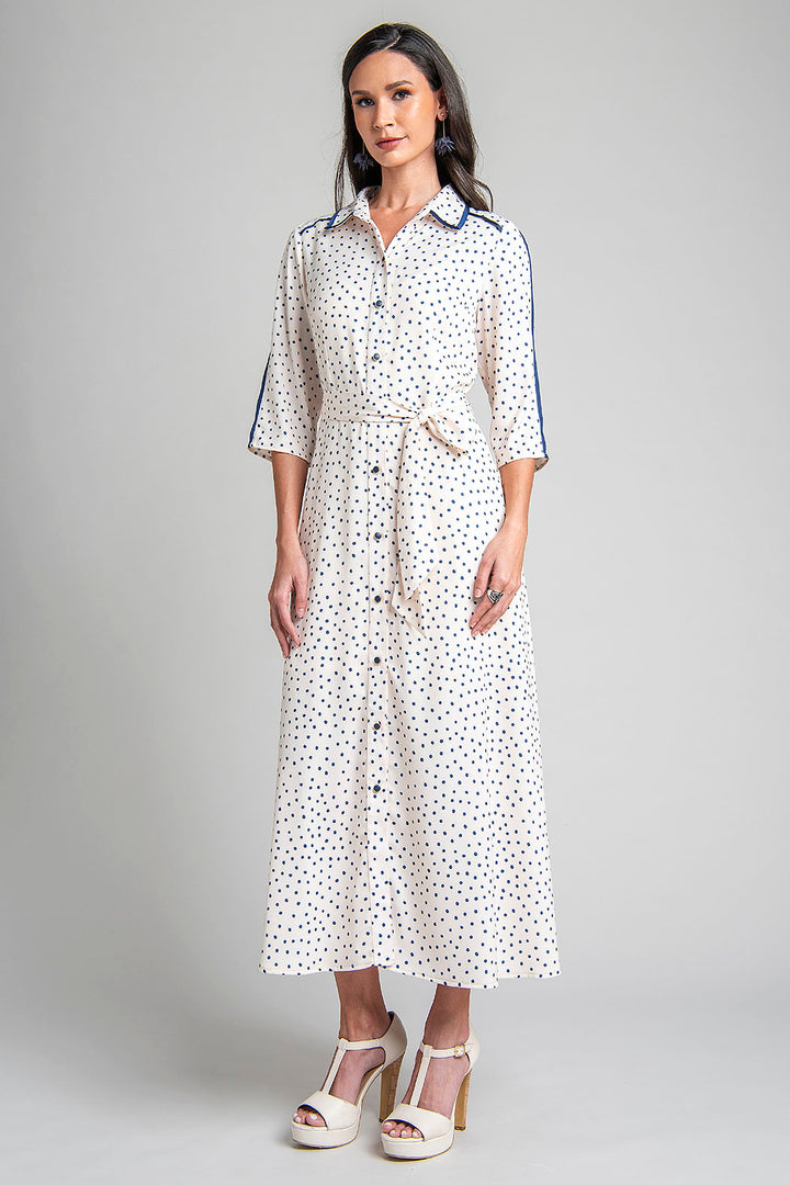 Vestido Camisero De Lunares