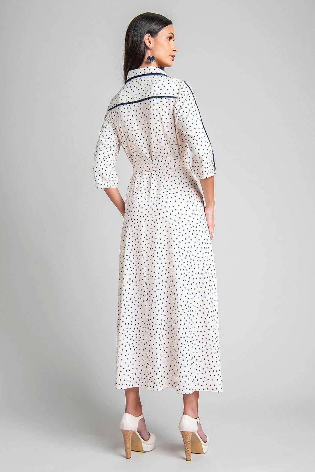 Vestido Camisero De Lunares