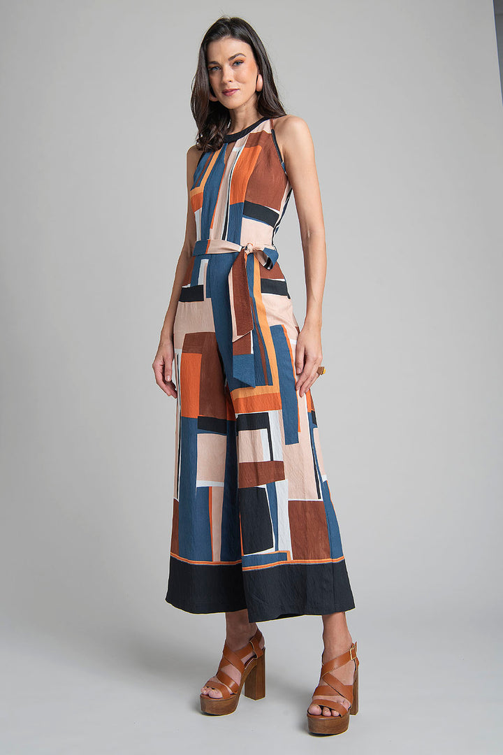 Jumpsuit Halter Estampado