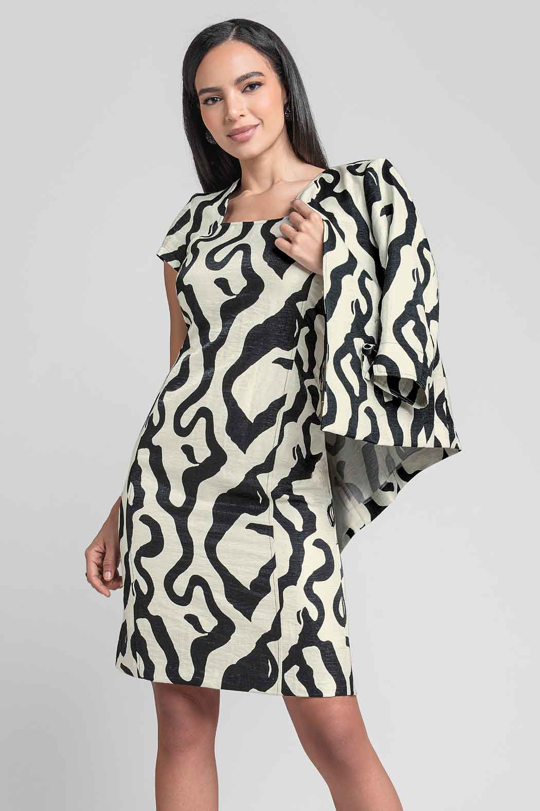 Vestido Con Saco Estampado