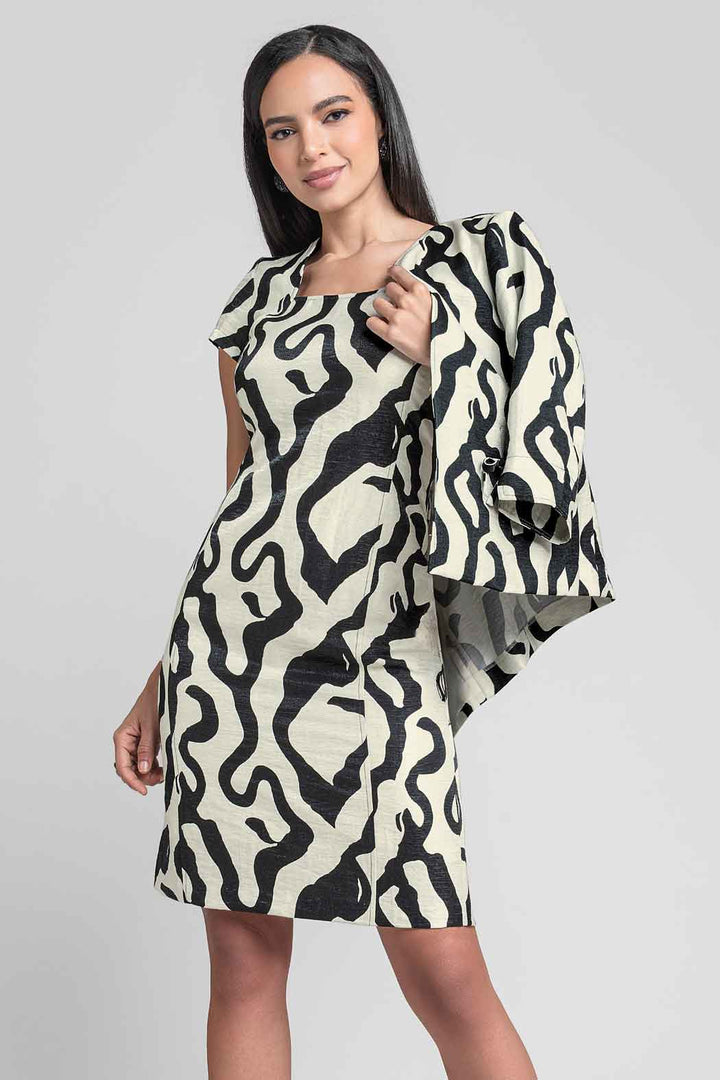 Vestido Con Saco Estampado