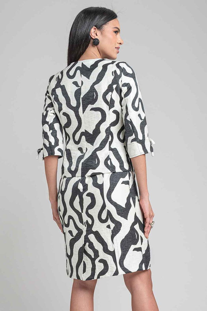 Vestido Con Saco Estampado