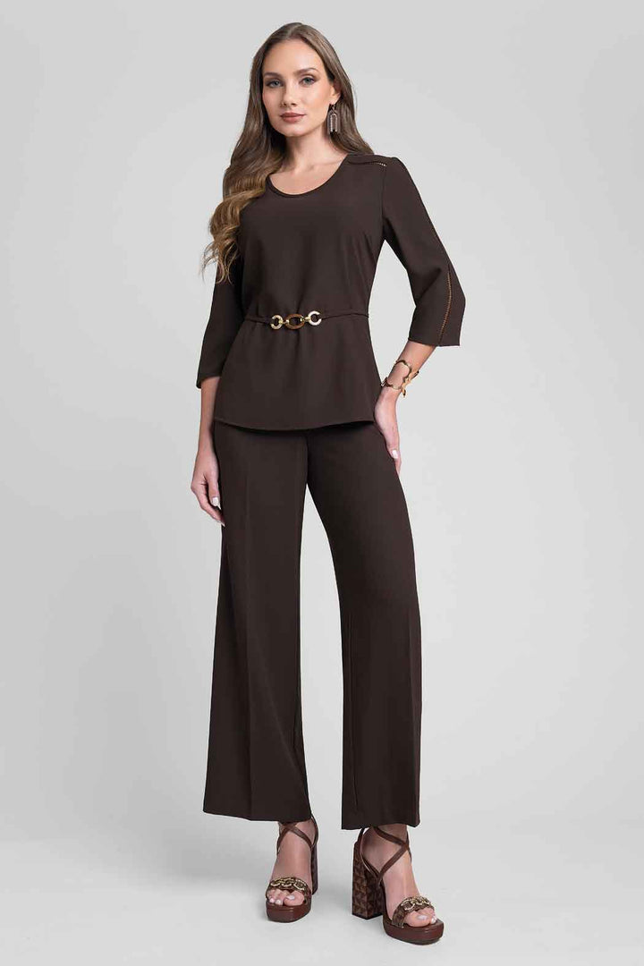 Conjunto De Pantalon Con Blusa Liso