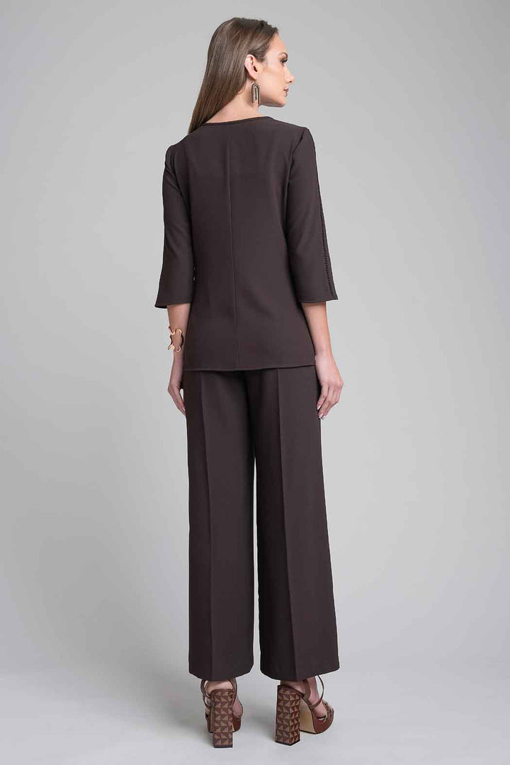 Conjunto De Pantalon Con Blusa Liso