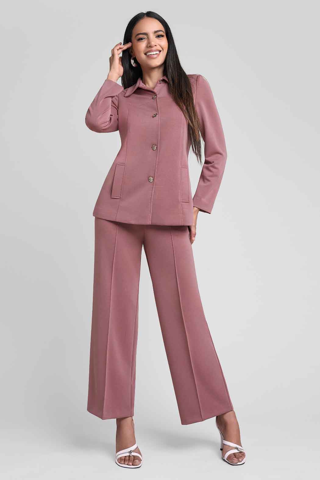 Conjunto De Pantalon Con Chamarra Liso