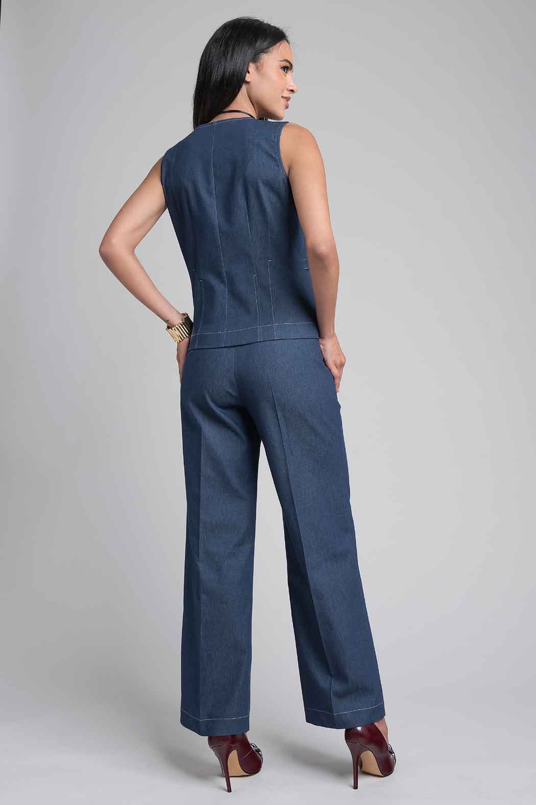 Conjunto De Pantalon Y Chaleco De Mezclilla